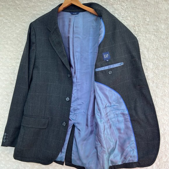 Gap Men's 3 Button Sports Coat Blue Size 38S - Picture 6 of 8